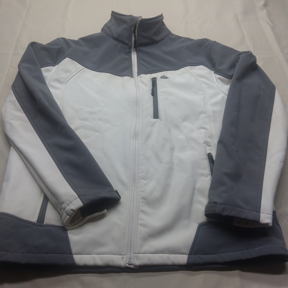 Snozu Performance White Softshell Ski Snowboarding Jacket Coat Men's Size XL